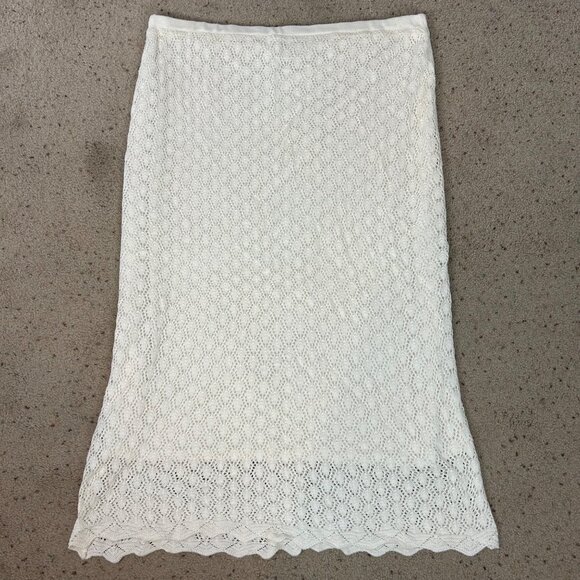 Cato Dresses & Skirts - Vtg Y2K Cato Crochet Lace Maxi Skirt Boho Cottage Beachy Size 26/28W Women's